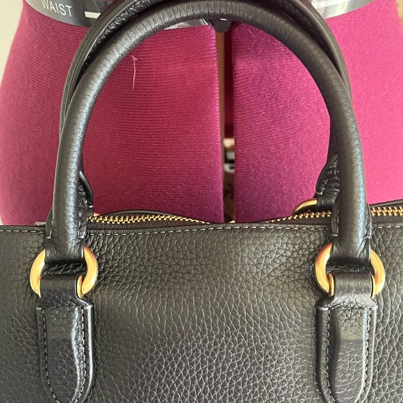 Authentic Coach Pebble Black Leather Cara Satchel - Picture 12 of 14
